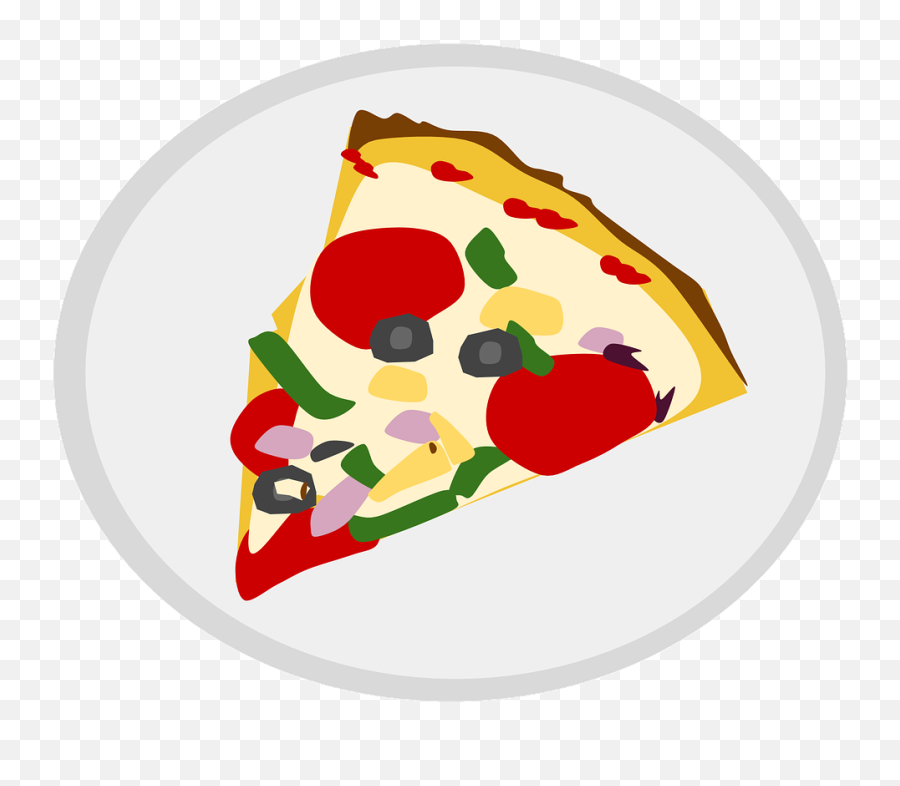 Pizza Food Italian - Pizza Clipart Full Size Clipart Cartoon Food Plate Png,Italian Food Png