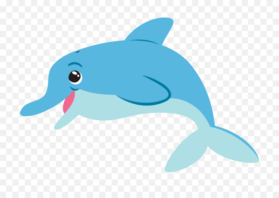 Cartoon Dolphin Transparent Png - Transparent Background Dolphin Png Clipart,Dolphin Transparent Background