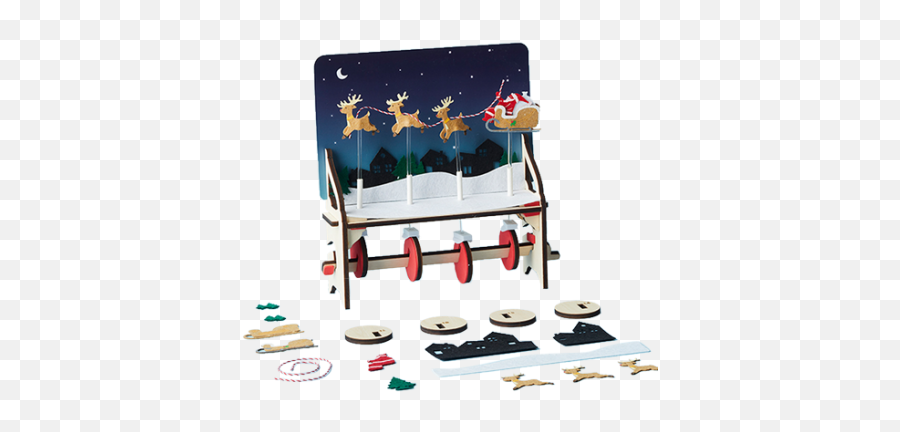 Kiwico Hand - Cranked Holiday Engineering Project Outdoor Furniture Png,Santa Sleigh Png