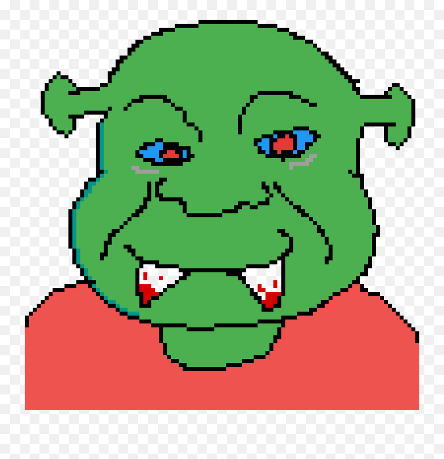 Pixilart - Evil Shrek By Emerpand Fictional Character Png,Shrek Face Transparent