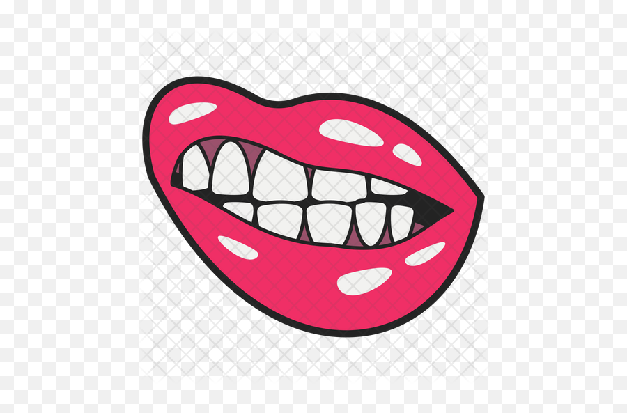 Angry Lip Biting Icon - North Shore Kitahama Png,Angry Mouth Png