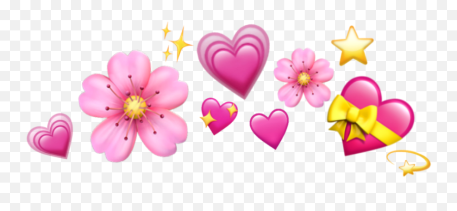 Emoji Crown Hearts Emojis Tumblr Icon - Transparent Heart Emojis Png,Crown Emoji Png