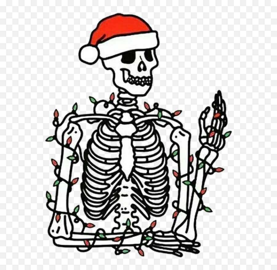 Tumblr Skeleton Bone Bones Skull Skulls - You Re Dead Inside But Christmas Png,Transparent Christmas Tumblr