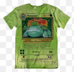 Venusaur Pokemon Card Unisex Tee - Venusaur Pokemon Card Png,Venusaur Png