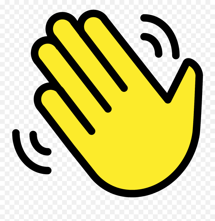 Waving Hand Emoji Clipart - Clubhouse Icon Png,Hand Waving Icon