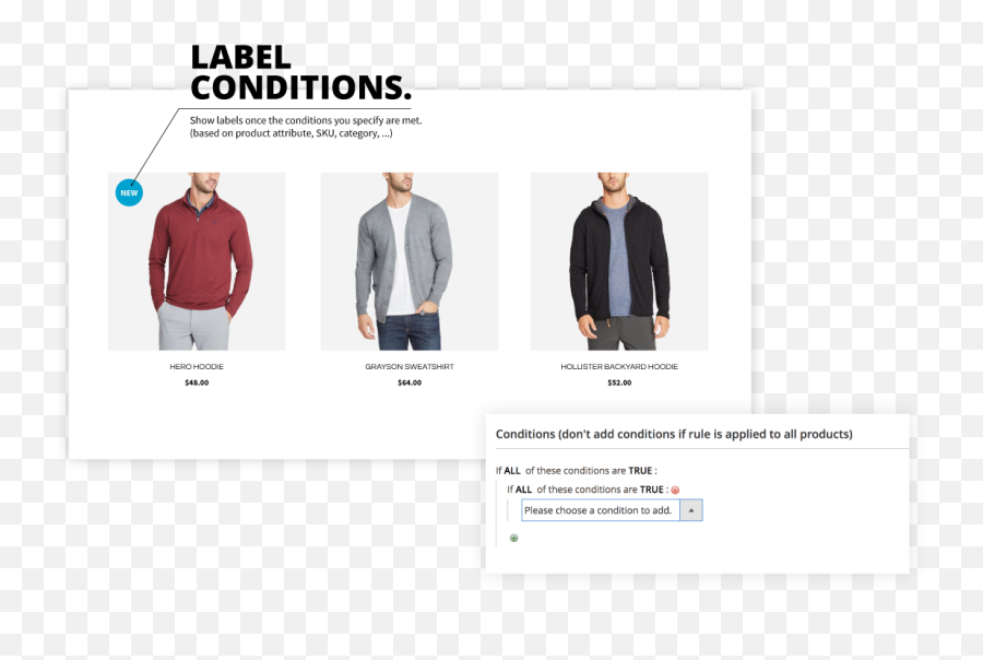 Magento 2 Product Labels Extension - Discount Stickers Weltpixel Product Label In Wishlist Grid Png,Hollister Pink Icon Sweatshirt