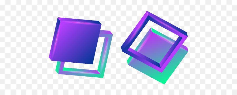 3d Abstract Square Cursor U2013 Custom - Vertical Png,Square Icon Pack