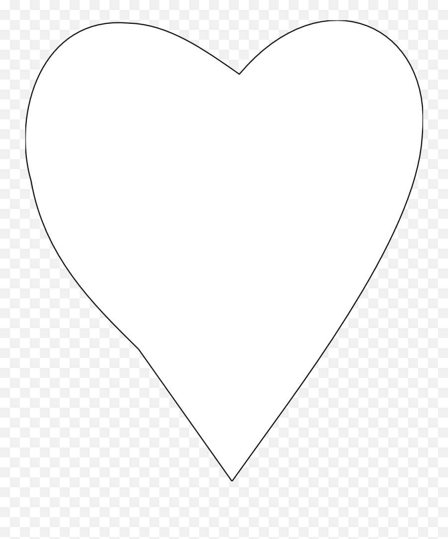 Heart Symbol Sheet Page Black White Line Art 999px - White Transparent Heart Png White,Heart Icon Transparent