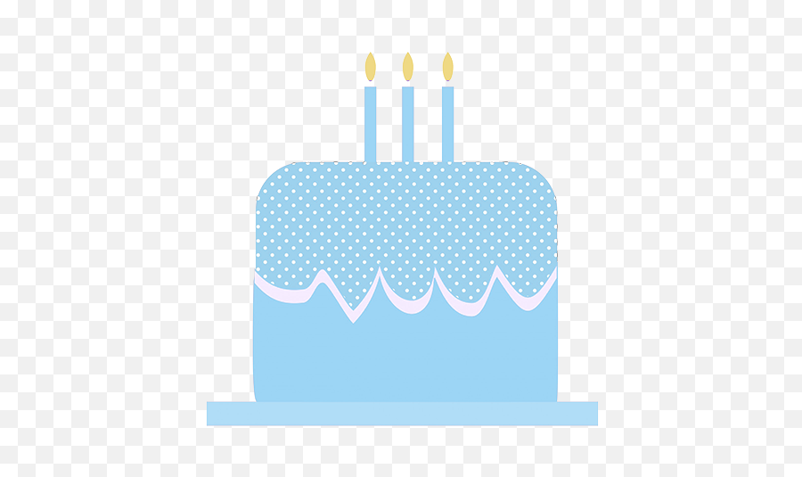 Blue Birthday Cake Clip Art - Clipart Birthday Cake One Color Png,Birthday Cake Clipart Transparent Background