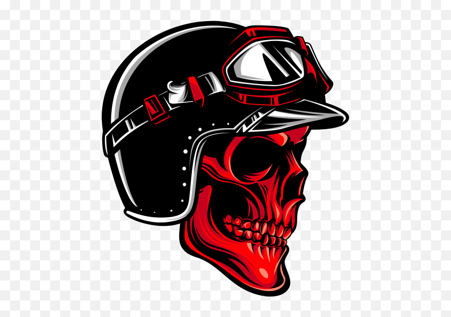 Red Skull Png - Skull Head Rider Png 130831 Vippng Skull Biker Logo,Skull Head Png