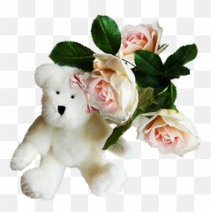 Cute Teddy Bear Clipart - Cute Teddy Bear With Transparent Background Png,Cute Flower Png