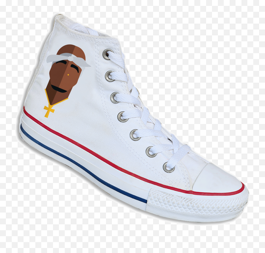 2pac Icon Converse All Stars - High Top Biggie Converse Png,2pac Png