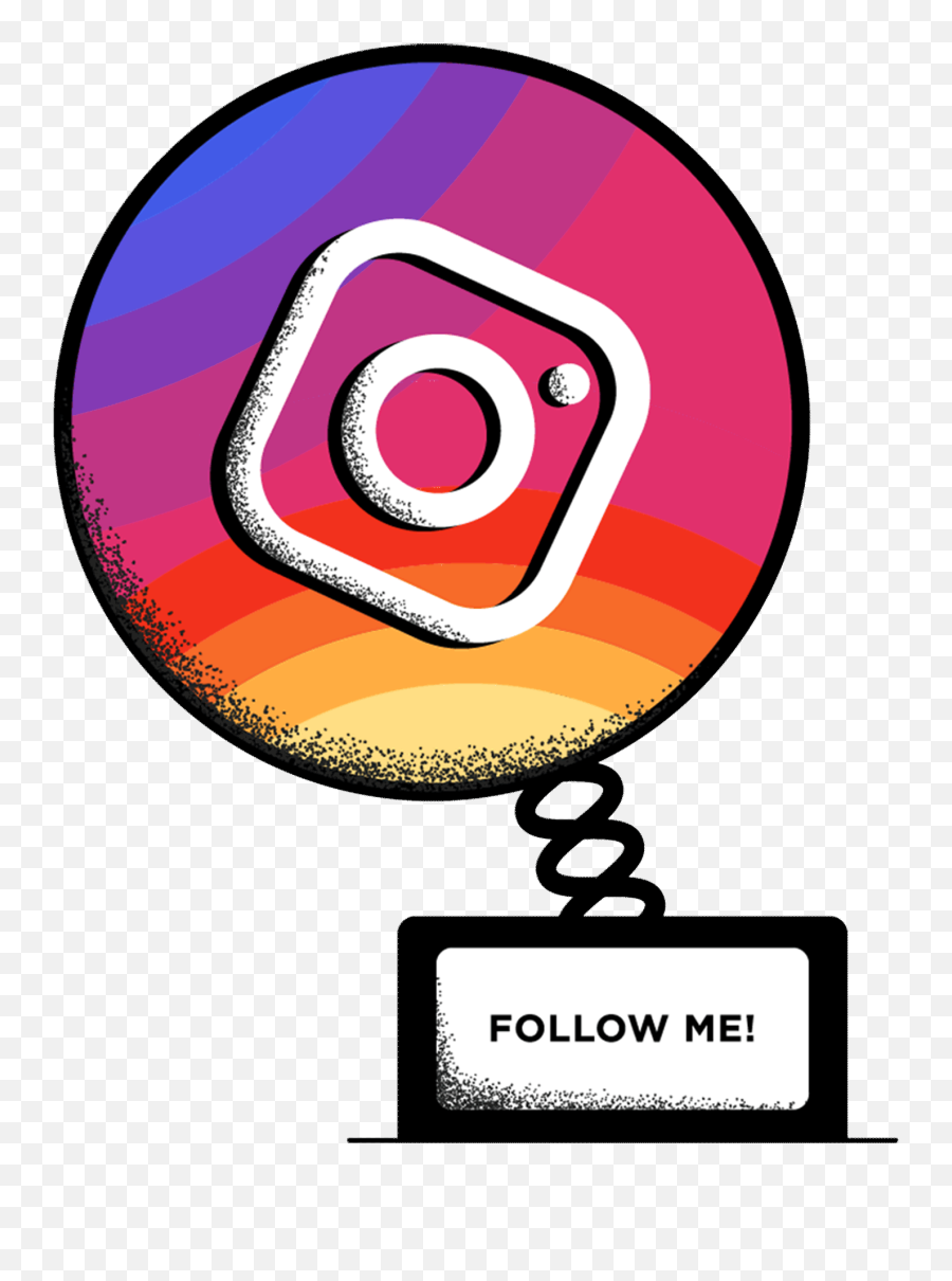 Instagram Follow Me Gif Clipart - Instagram Logo Png Gif,Follow Png