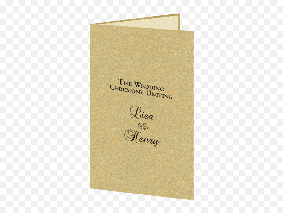 Download Gold Leaf Metallic Wedding Program Kit Ivory - Paper Png,Parchment Png