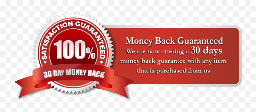 We Offer A 30 Days Money Back Guarantee - 100 Satisfaction Guarantee Png,30 Day Money Back Guarantee Png