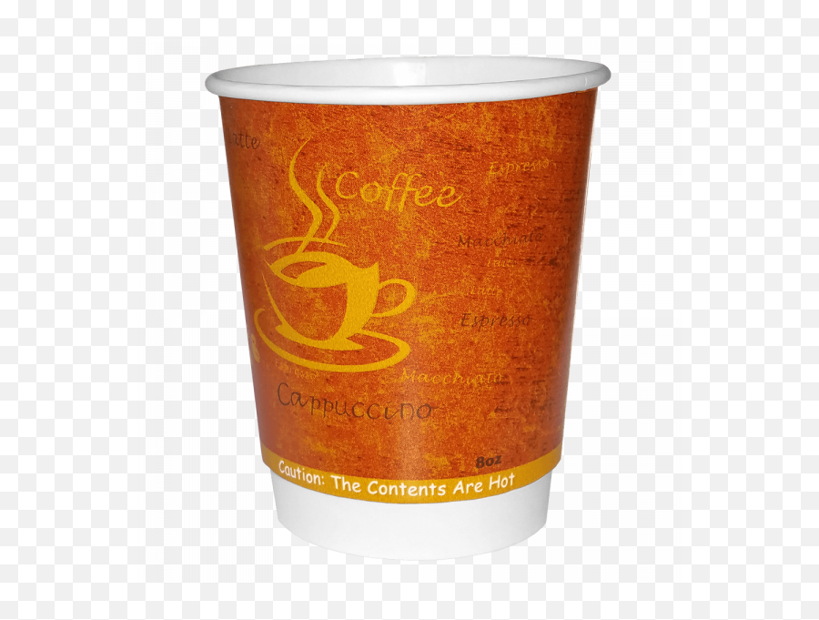 Rimini 8oz 500 Double Wall Paper Cups - Glass Cup Coffee Paper Png,Paper Cup Png
