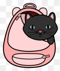 Carnivorandog Like Mammalcat Png Clipart - Royalty Free Cat In The Bag Clipart,Cat Nose Png