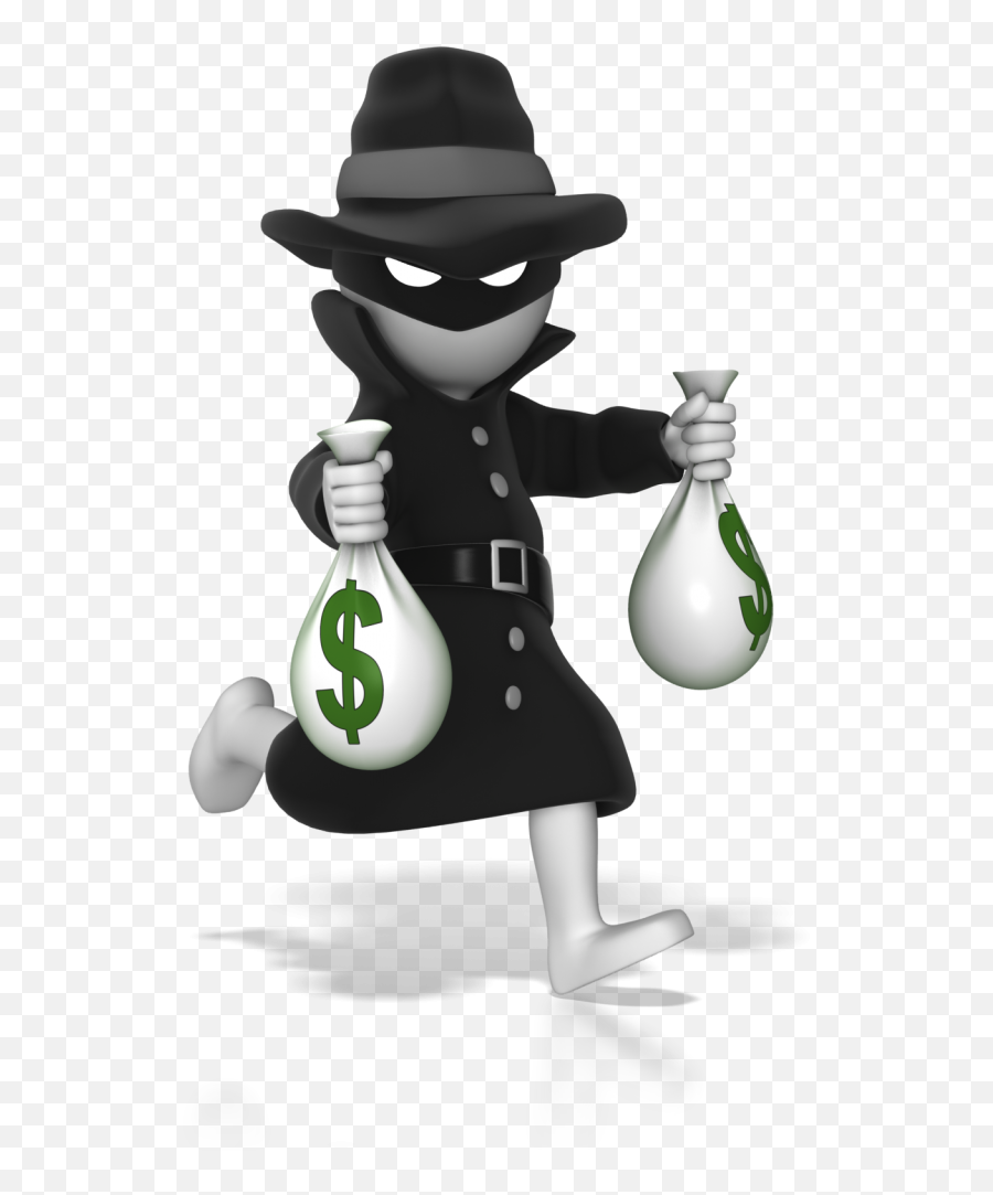 Download Thief Running With Money Bags 1600 Clr - Money Thief No Background Png,Money Bags Png