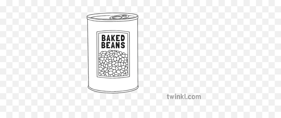 Can Of Baked Beans Black And White 1 - Baked Bean Can Drawing Png,Baked Beans Png