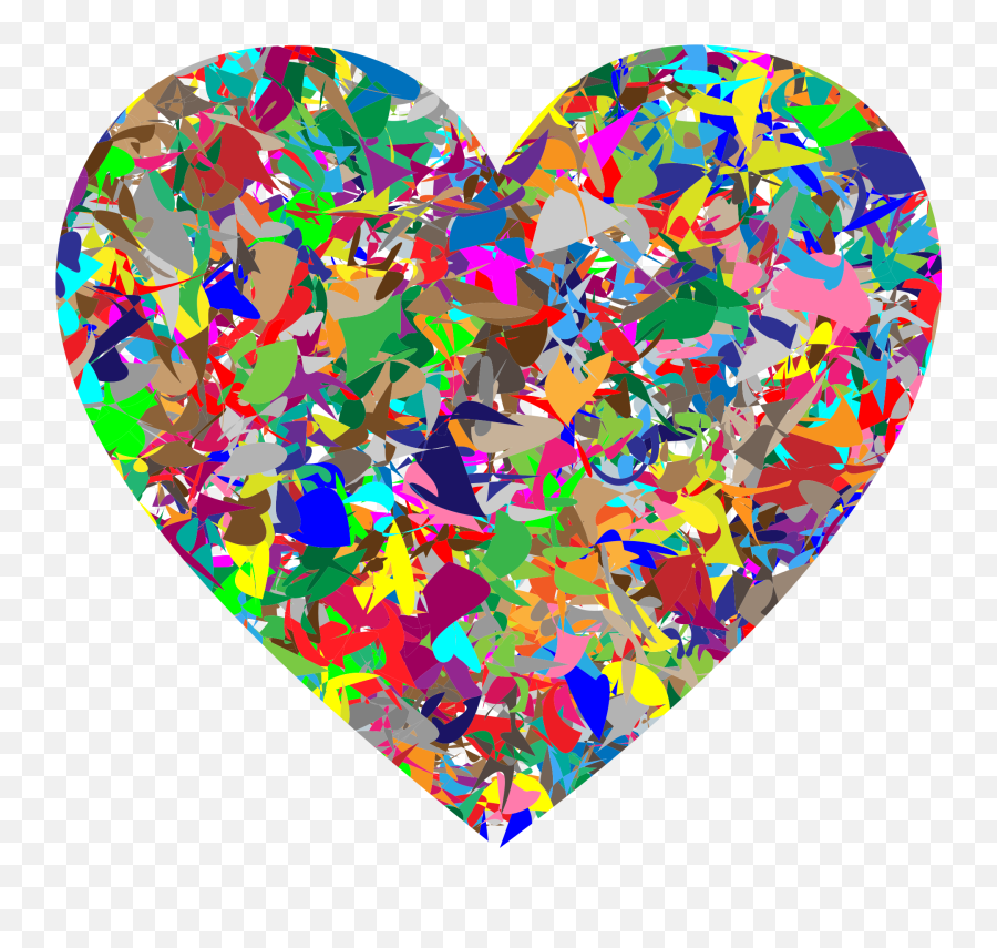 Prismatic Rainbow Heart - Colorful Heart Wall Sticker Png,Rainbow Heart Png