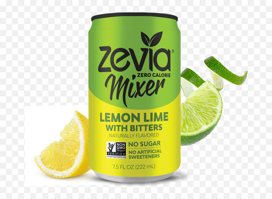 Lemon Lime With Bitters Mixers Zero Calorie Zevia - Lemonade Png,Lime Transparent