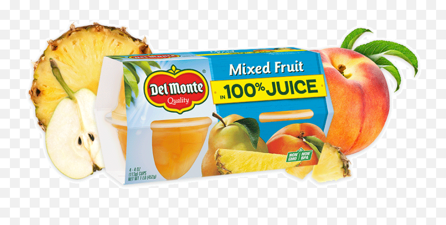 Mixed Fruit In 100 Juice Cup Snacks Del Monte - Del Monte Fruit Cups Sugar Free Png,Fruits Transparent