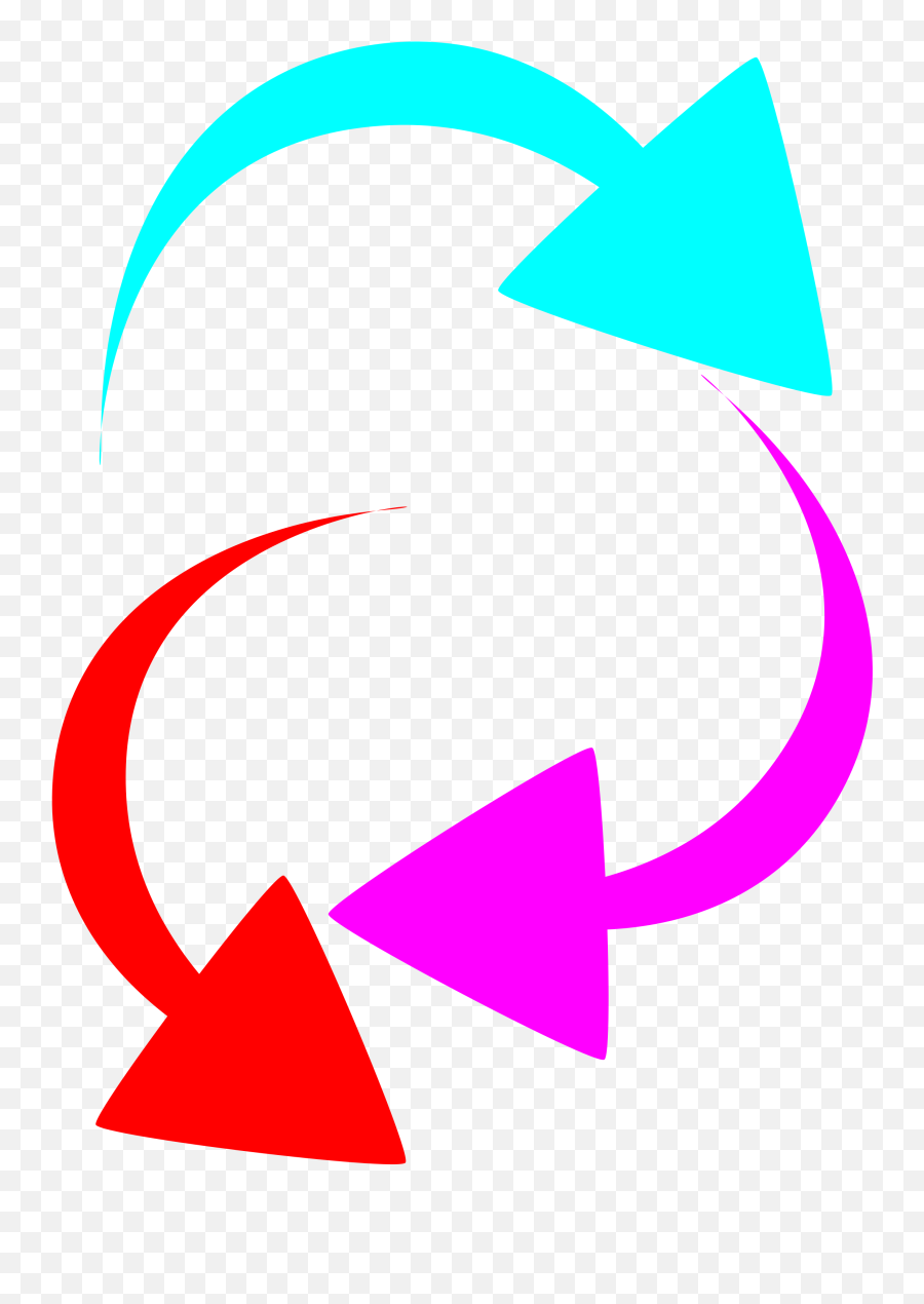 Download Curved Arrow Clipart Color Arrows - Color Colored Arrow Clipart Png,Curved Arrows Png