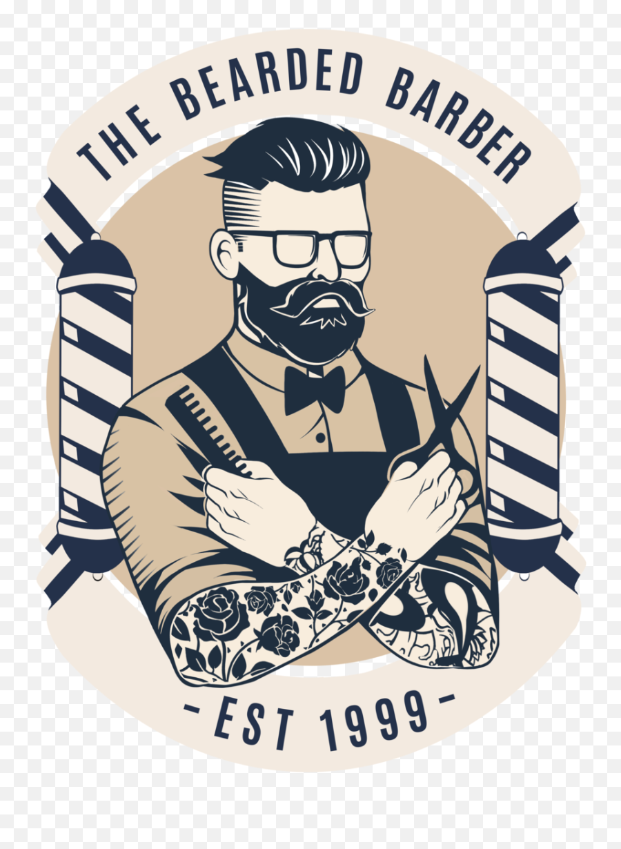 The Bearded Barber - Illustration Png,Barber Png