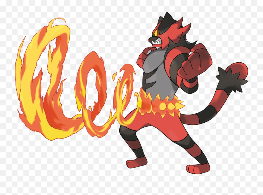 Exclusive Starter Pokémon Z - Incineroar Official Art Png,Decidueye Png