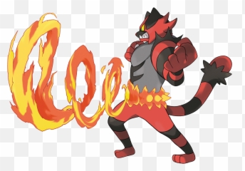 Exclusive Starter Pokémon Z - Incineroar Official Art Png,Decidueye Png