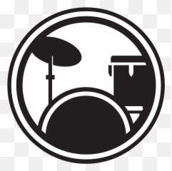 Bateria De Los Beatles Transparent Png - Rock Band Drum Logo