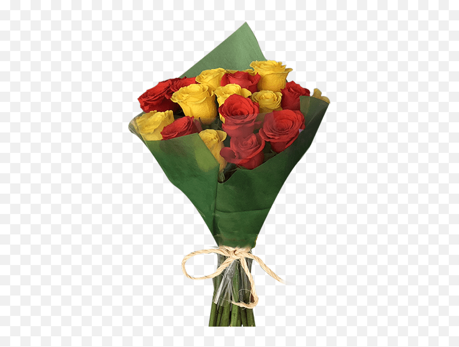 Diy 24 Orange U0026 Yellow Roses Bouquet Arrangement Magnaflor - Garden Roses Png,Yellow Roses Png