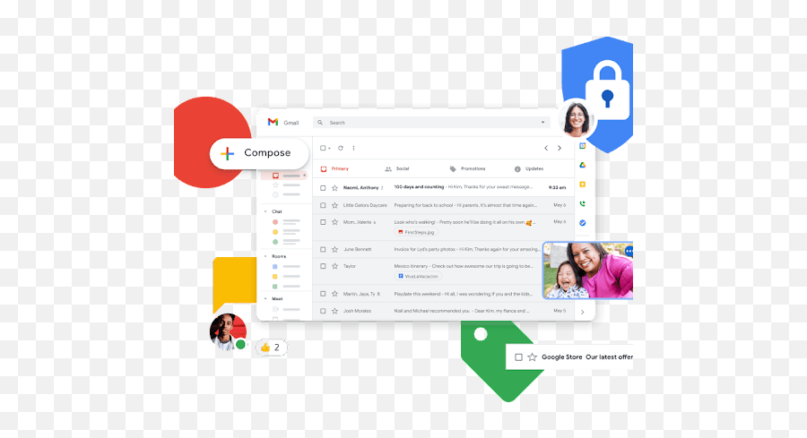 Gmail Free Private U0026 Secure Email Google Workspace - Inbox Mail Png,Google Plus Page Icon