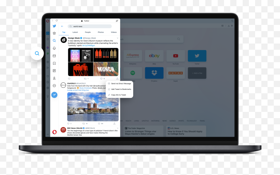 Twitter In Opera Tweet Explore And Get A Better View - Twitter Png,Bbc News Icon Download