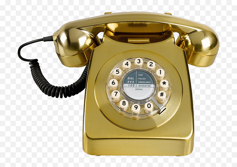 No Background Transparent Png Image - Wild Wolf 746 Retro Telephone Brass,Phone Transparent Background