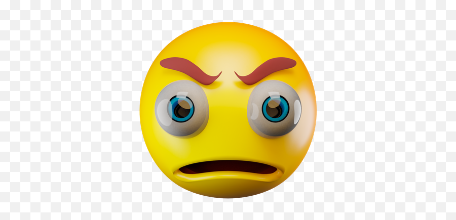 Premium Angry Emoji 3d Illustration Download In Png Obj Or - Happy,Angry Face Icon