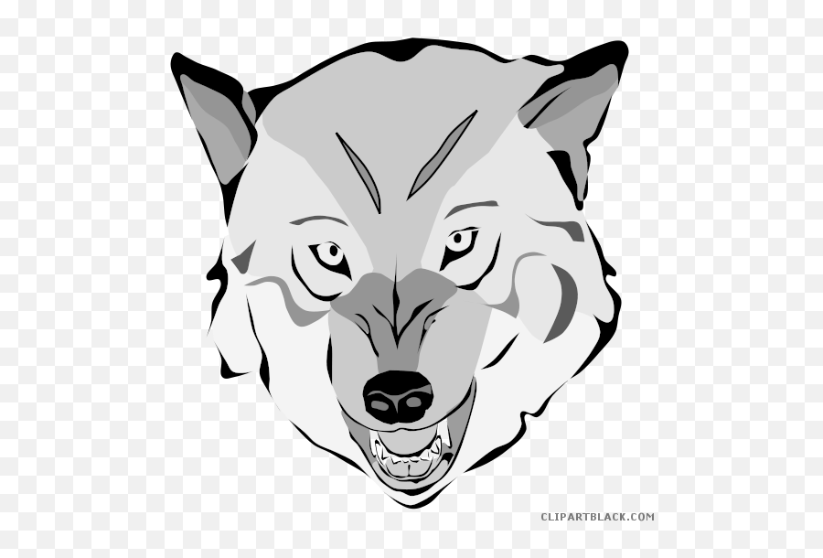Wolf Face Clipart Clipartblack History - Animated Wolf Face Png,Wolf Face Png