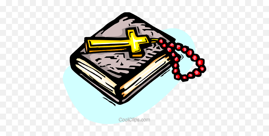 Holy Bible With Crucifix And Beads Royalty Free Vector Clip - Clip Art Png,Bible Clipart Png
