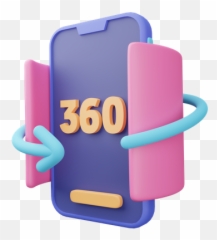 Premium Mobile Image With 360 Rotation 3d Illustration - Phone png