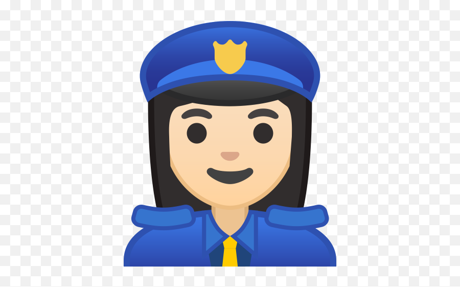 Woman Police Officer Light Skin Tone Icon Noto Emoji - Emoji Policia Png,Police Light Icon Vector