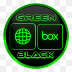Flat Black And Green Iconpack - Apps Google Play Box Cloud png