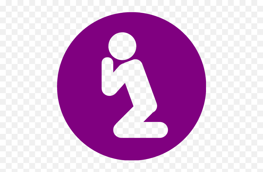 Purple Praying Icon - Free Purple Praying Icons Prayer Icon Black Background Png,Cpr Icon