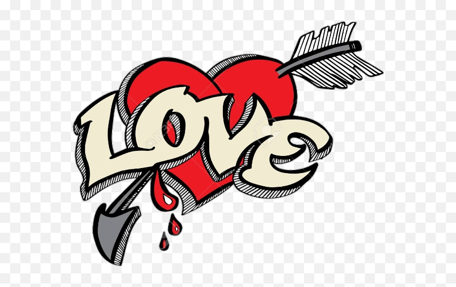 Hd Graffiti Sticker - Graffiti Love Heart Png,Graffiti Transparent