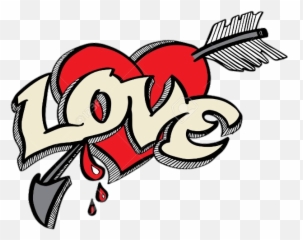 Hd Graffiti Sticker - Love Heart png