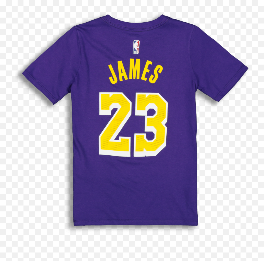 Nike Boys Los Angeles Lakers Lebron James 23 Statement Nu0026n Tee Purple - Number Png,Lebron James Logo Png