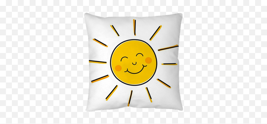 Smiling Sun Vector Pillow Cover U2022 Pixers - We Live To Change Throw Pillow Png,Smiling Sun Png