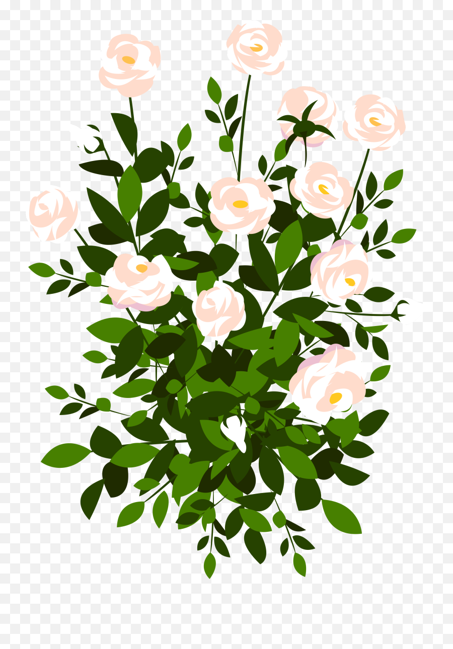 Library Of Flower Bush Clip Png - Yellow Roses Clipart Transparent,Flower Bushes Png