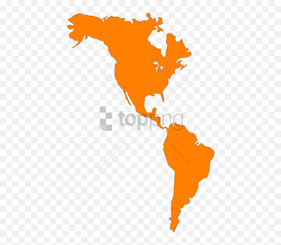 North And South America Map Png Image - World Map Clipart,North America Png