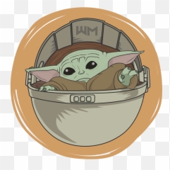 Clip Art Baby Yoda Mandalorian - Mandalorian Baby Yoda Png,Yoda Transparent