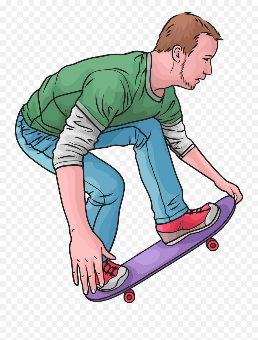 Skateboarding Clipart Free Download Transparent Png - Skateboarding Sports Clip Art,Skateboarding Png